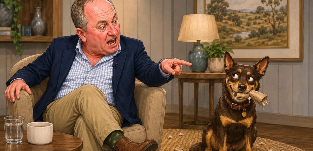 Barnaby Joyce and his dog