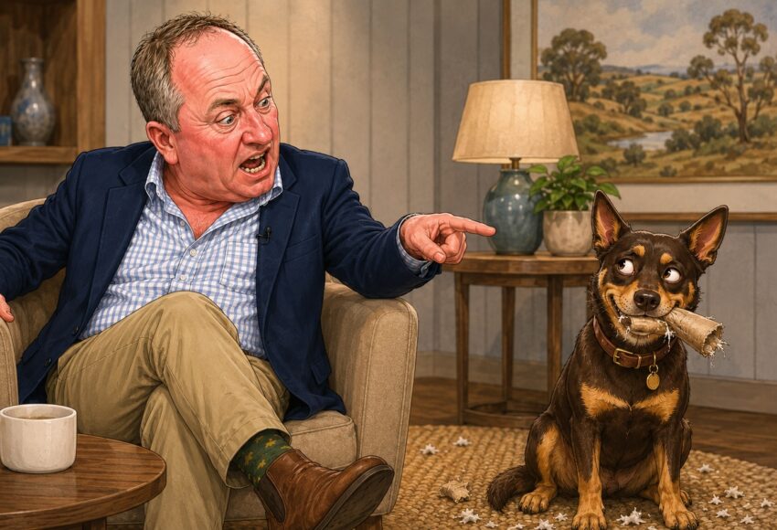 Barnaby Joyce and his dog