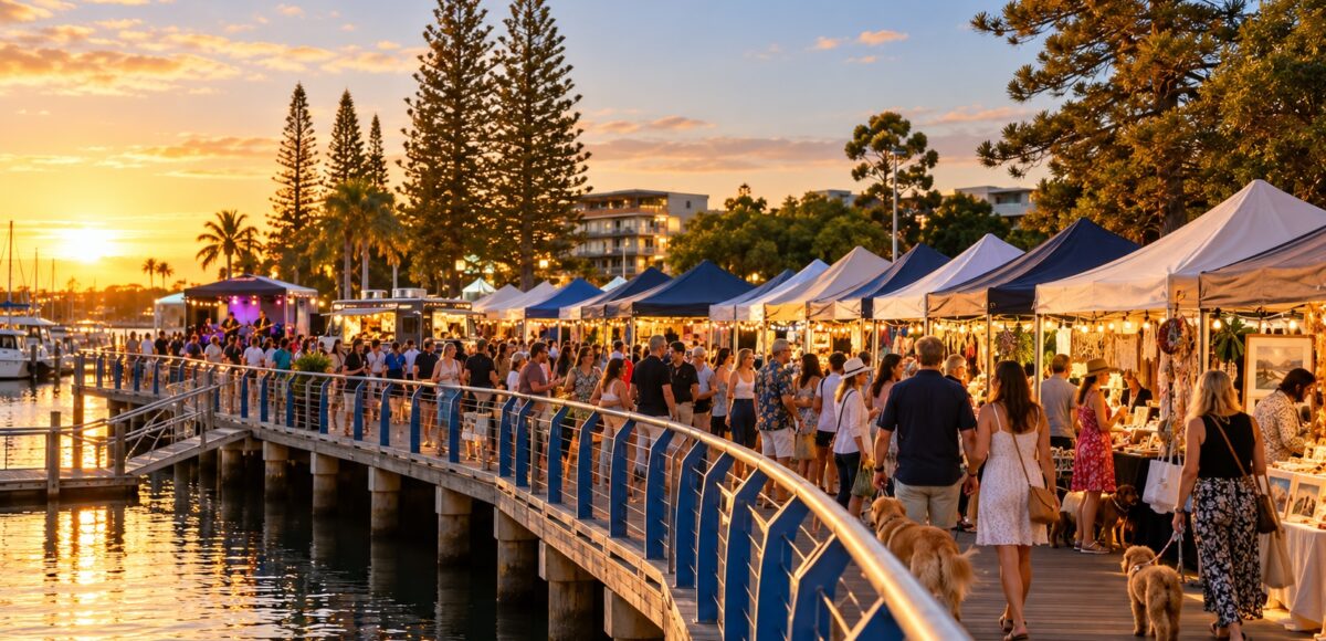 Sunset Market with dogs