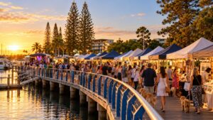 Sunset Market with dogs
