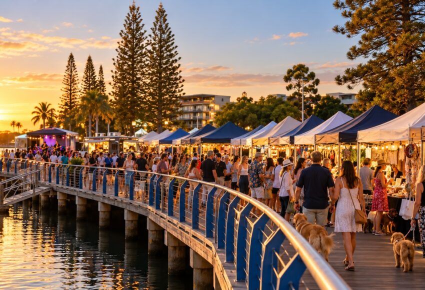 Sunset Market with dogs